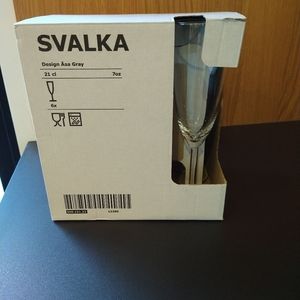 Champagne flute clear glass 7 oz